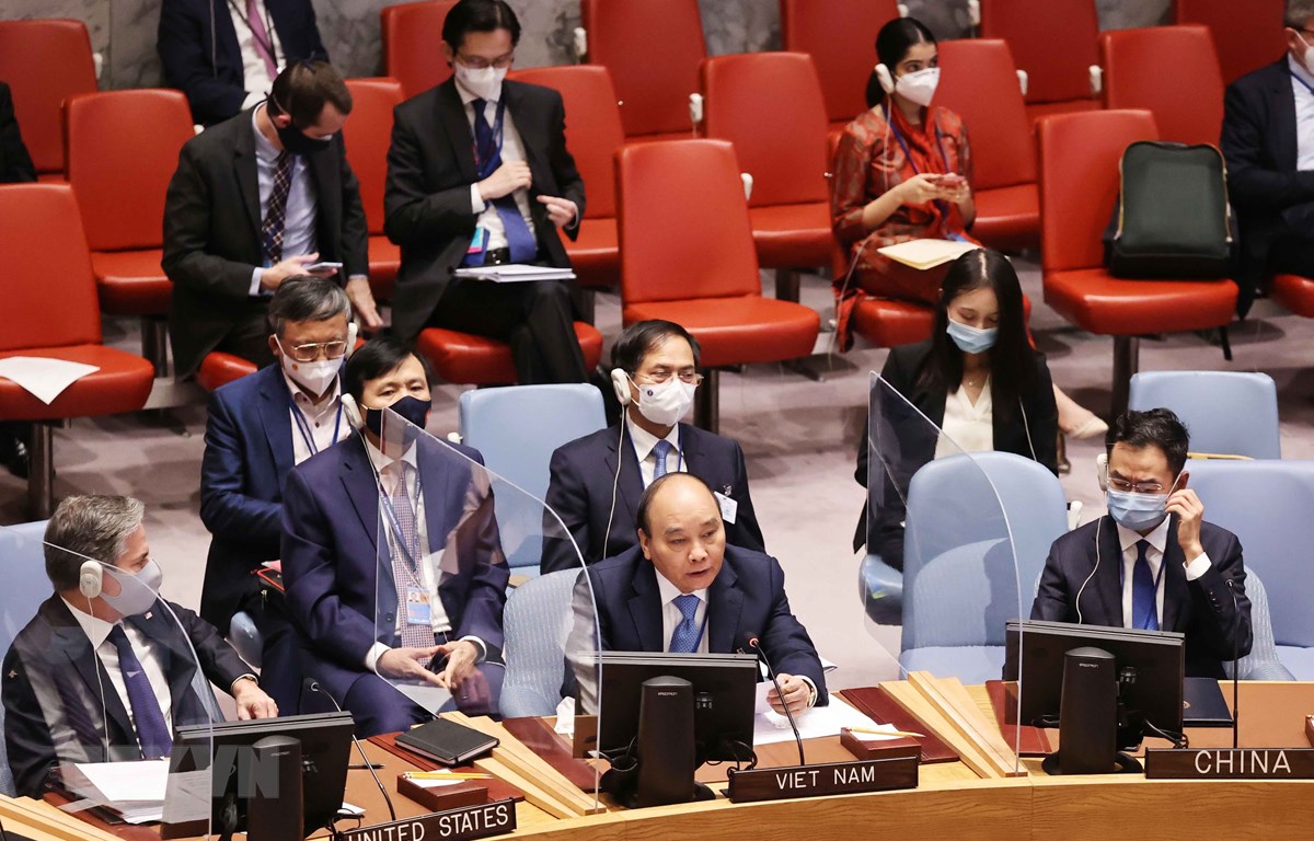 越南国家主席阮春福出席联合国安理会气候与安全的高级别会议并发表讲话
