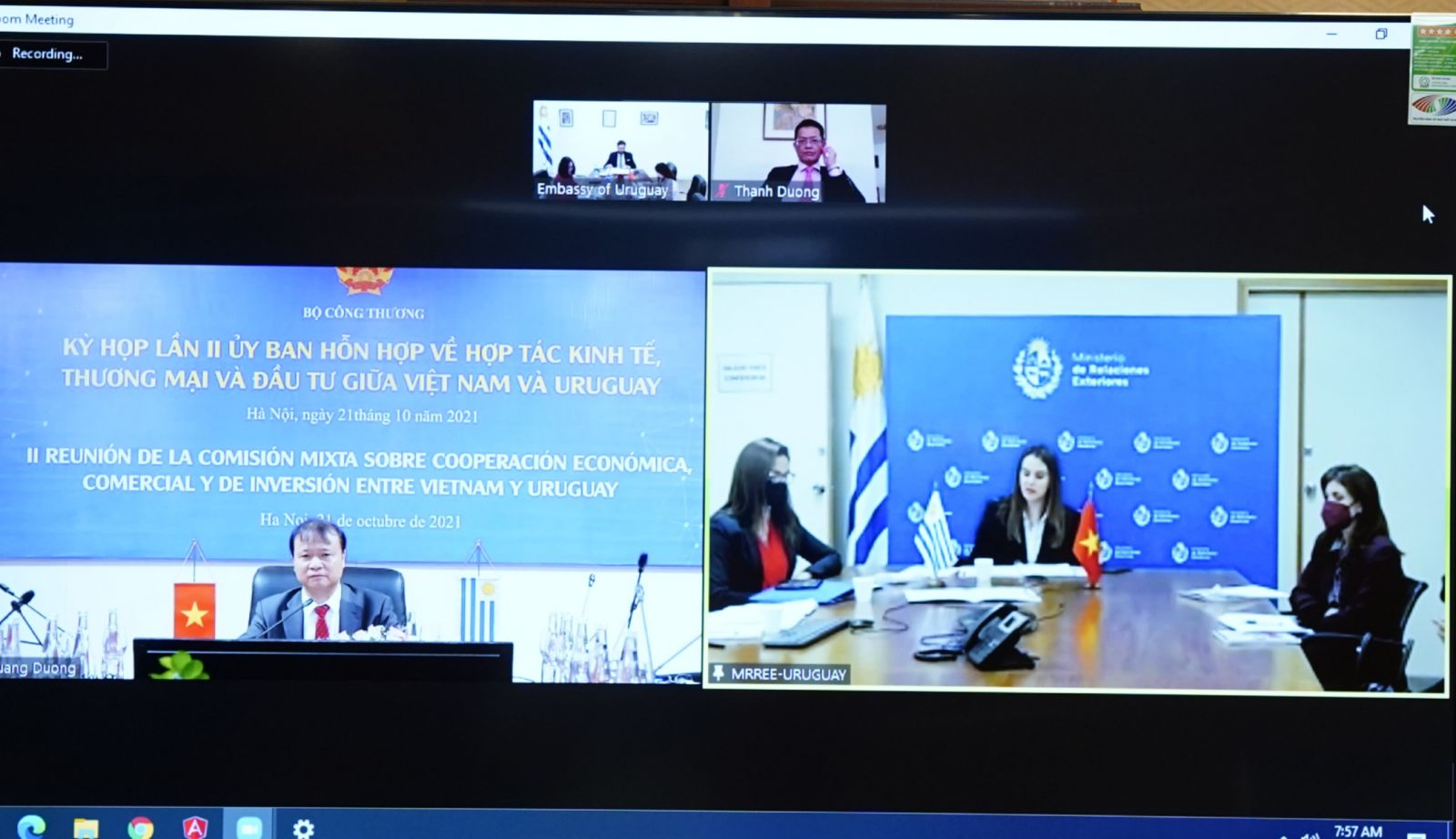 越南与乌拉圭经贸与投资合作混合委员会第二次会议举行