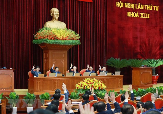 越共十三届四中全会讨论多项重要问题