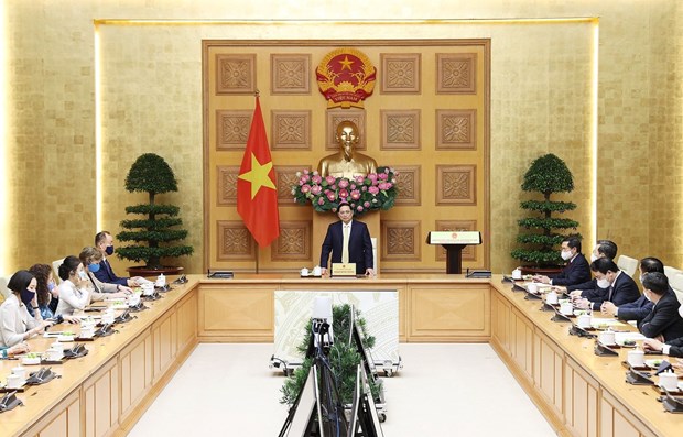 越南政府总理范明正会见联合国各组织常驻越南首席代表
