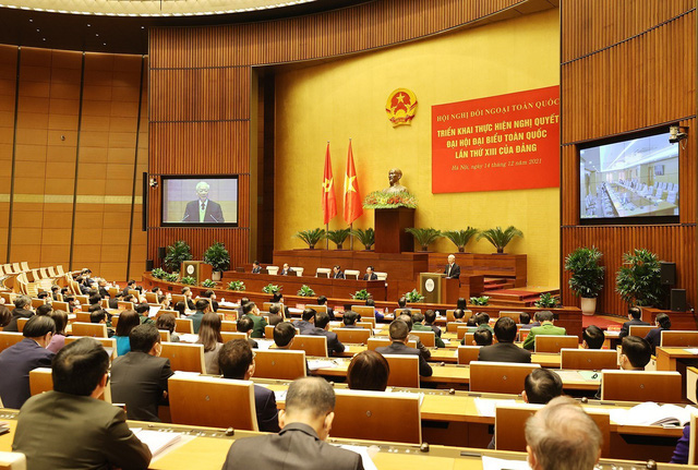 越共中央总书记阮富仲在落实越共十三大决议全国对外会议上的讲话 全文