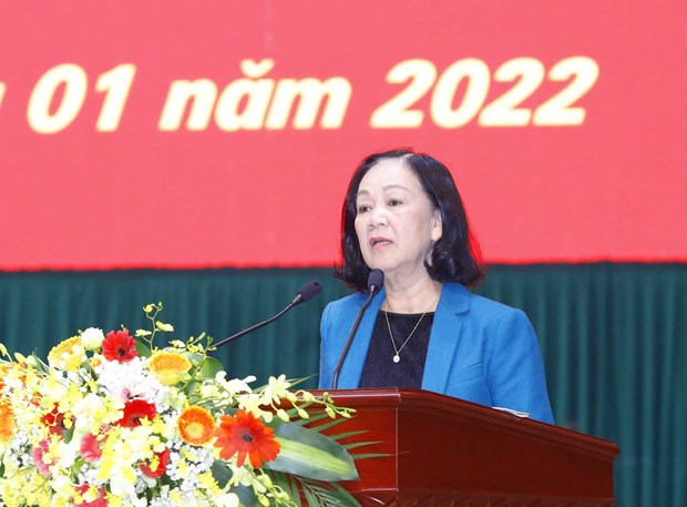 越共中央组织部部长张氏梅：继续推进党组织建设工作的同步与创新