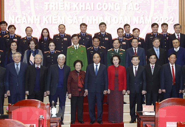 越南国家主席阮春福出席人民检察院2021年工作总结和2022年工作任务部署会议