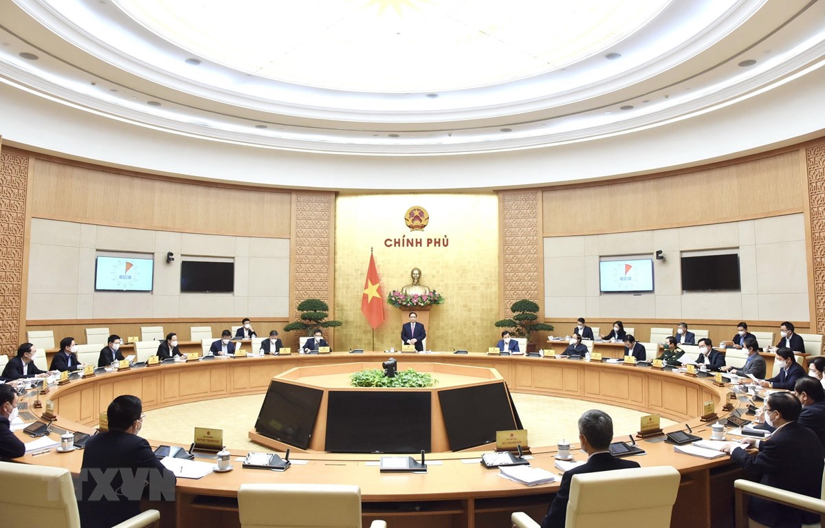 越南政府总理范明正主持政府立法工作专题会议