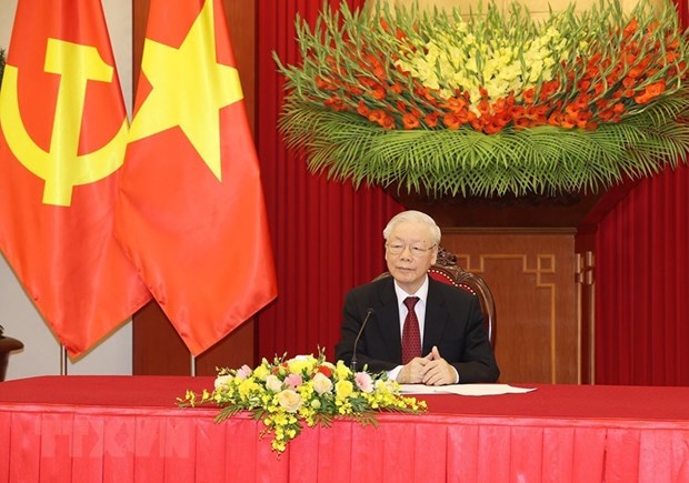 越共中央总书记阮富仲向老挝和柬埔寨领导人致以传统新年祝福