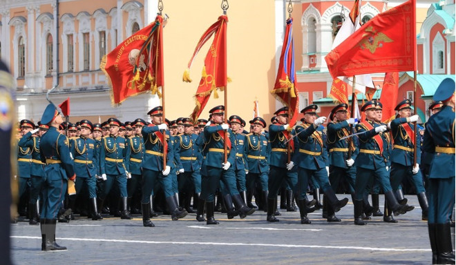 俄罗斯在莫斯科红场举行胜利日阅兵总彩排
