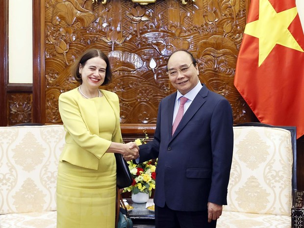 越南国家主席阮春福会见澳大利亚驻越南大使罗宾·穆迪
