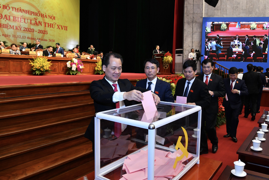 Danh sách 71 đồng chí trúng cử Ban Chấp hành Đảng bộ thành phố Hà Nội khóa XVII, nhiệm kỳ 2020-2025