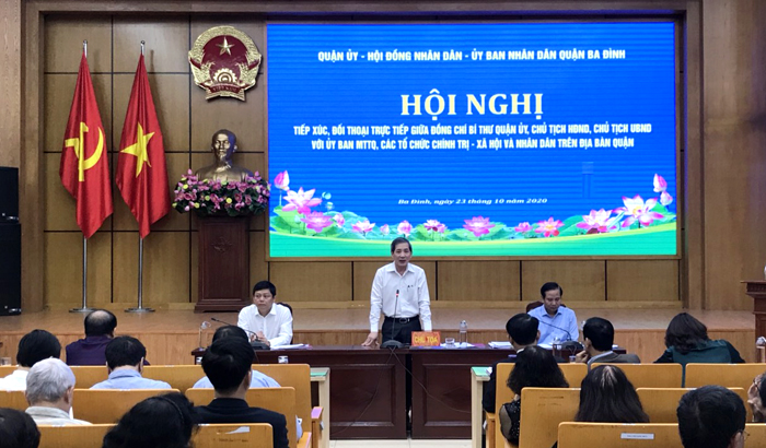 Ba Đình tổ chức đối thoại giữa lãnh đạo với nhân dân trên địa bàn