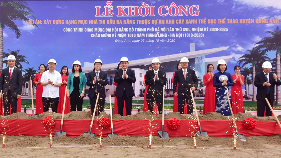 Khởi công 3 dự án chào mừng Đại hội đại biểu lần thứ XVII Đảng bộ TP Hà Nội