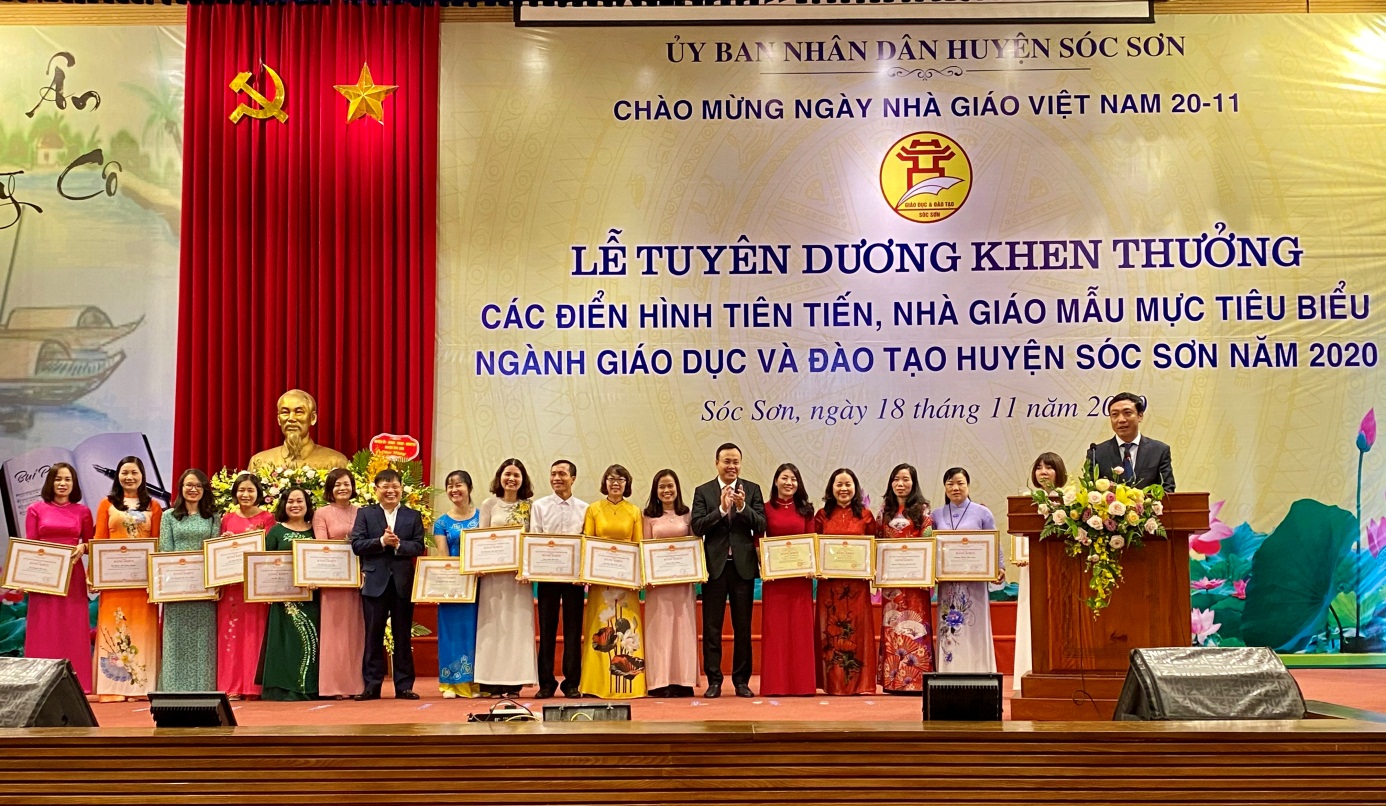 Sóc Sơn Tuyên dương, khen thưởng nhà giáo mẫu mực tiêu biểu năm 2020