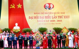 Ban Thường vụ Huyện ủy Quốc Oai khóa XXIII nhiệm kỳ 2020-2025