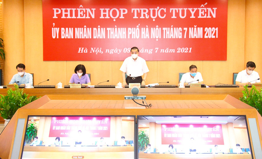 Tập thể UBND thành phố Hà Nội xem xét 6 nội dung trình HĐND thành phố