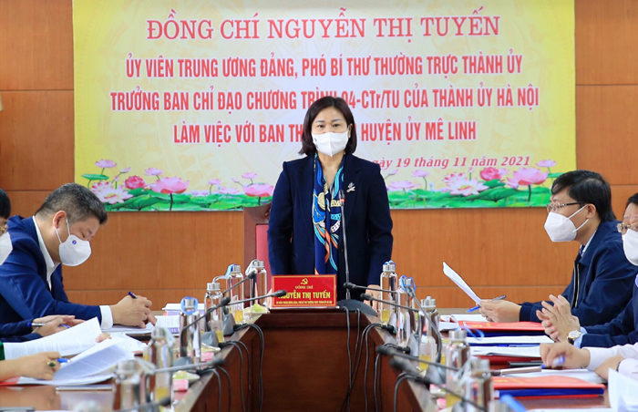 Mê Linh sớm hoàn thiện hồ sơ để được công nhận huyện đạt chuẩn nông thôn mới năm 2021