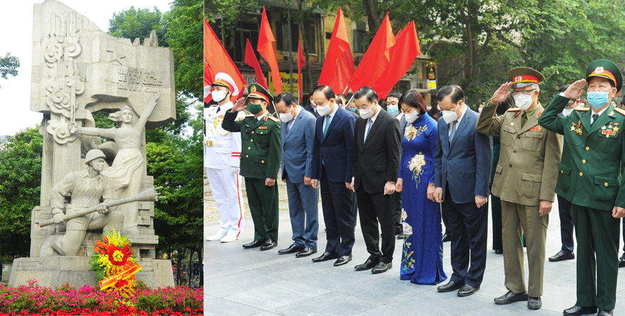 Lãnh đạo thành phố Hà Nội dâng hoa kỷ niệm 75 năm Ngày Toàn quốc kháng chiến