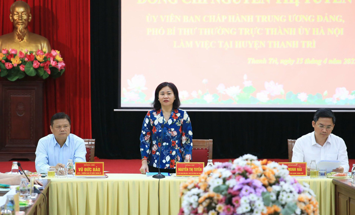 Rà soát lại toàn bộ các tiêu chí phát triển huyện Thanh Trì lên quận năm 2025