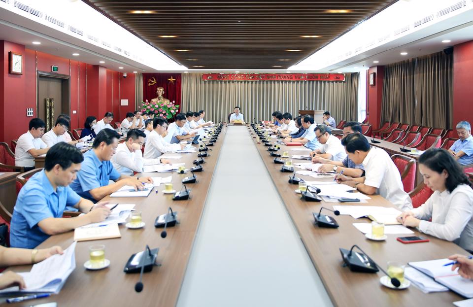Thường trực Thành ủy Hà Nội chỉ đạo triển khai Dự án đường Vành đai 4 - Vùng Thủ đô