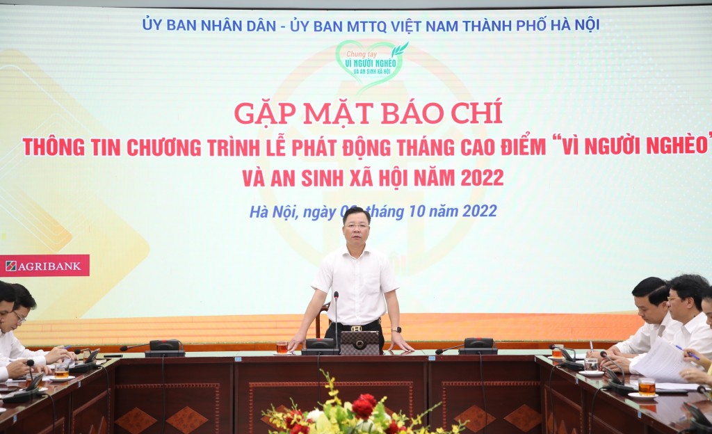 Lễ phát động Tháng cao điểm “Vì người nghèo” TP Hà Nội năm 2022 diễn ra ngày 11 10