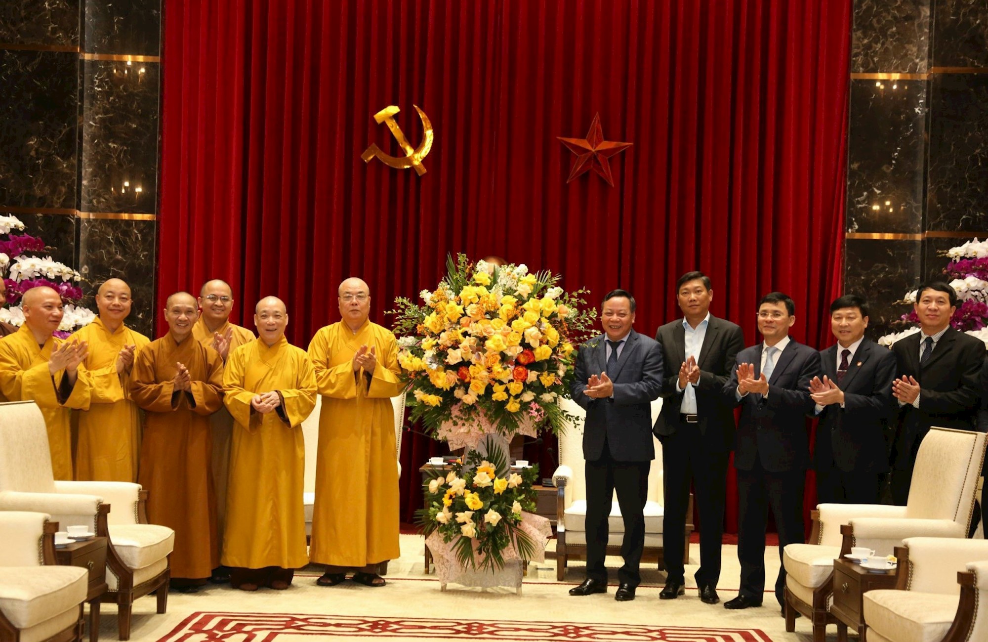 Trung ương Giáo hội Phật giáo Việt Nam chúc Tết Đảng bộ và Nhân dân Thủ đô