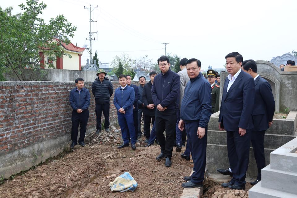 Bí thư Thành ủy Hà Nội kiểm tra thực địa giải phóng mặt bằng đường Vành đai 4