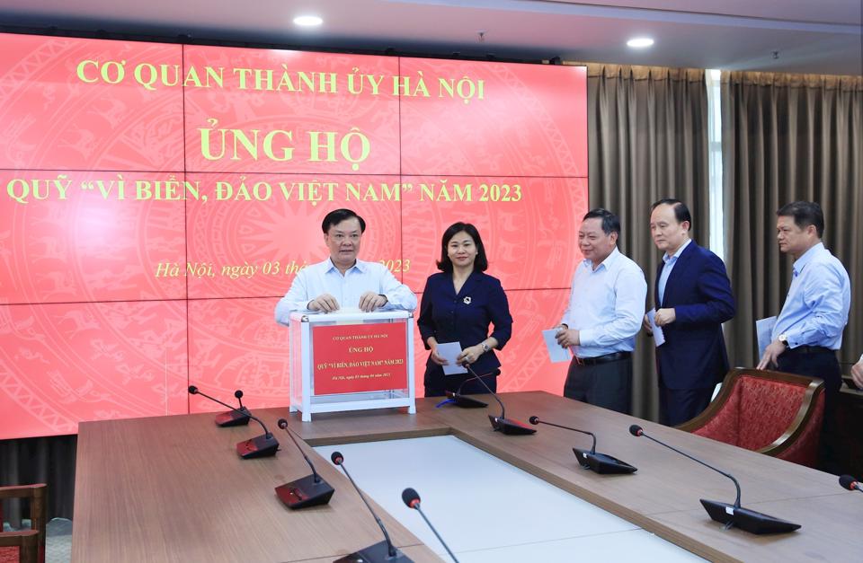Cơ quan Thành ủy Hà Nội phát động ủng hộ Quỹ Vì biển, đảo Việt Nam