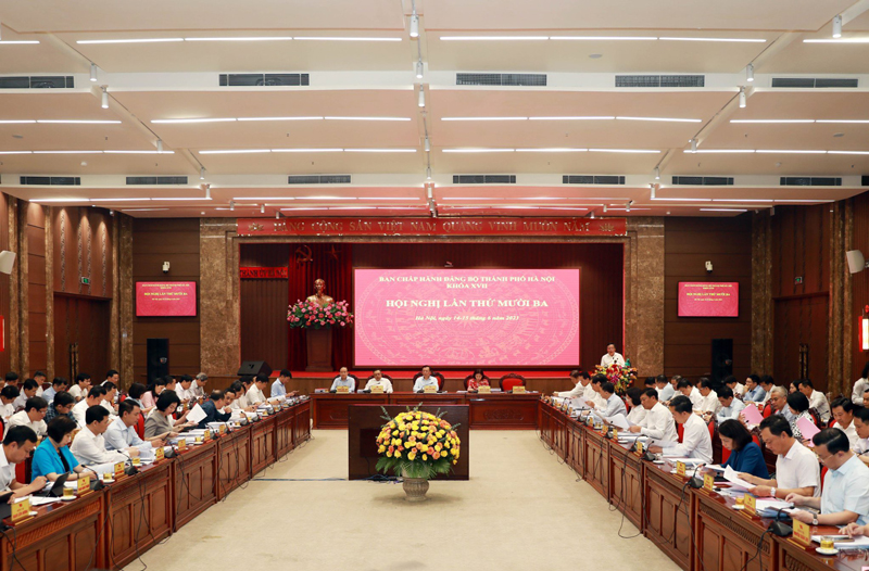 Khai mạc Hội nghị lần thứ mười ba, Ban Chấp hành Đảng bộ thành phố Hà Nội khóa XVII