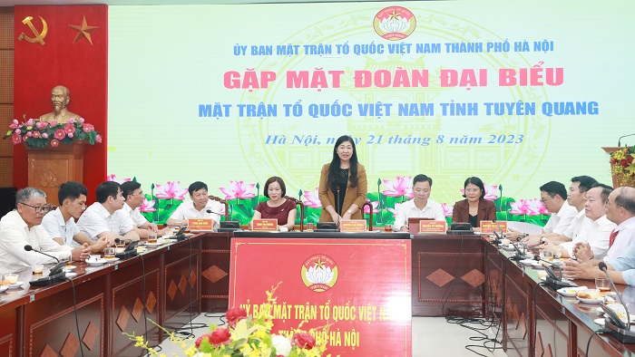Trao đổi kinh nghiệm hoạt động Mặt trận giữa Thủ đô Hà Nội và tỉnh Tuyên Quang