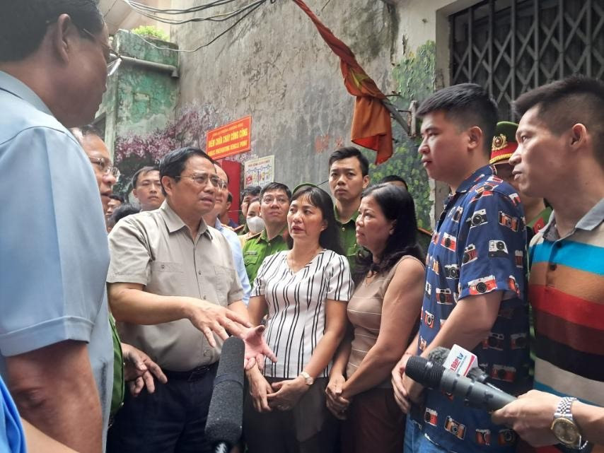Thủ tướng Phạm Minh Chính Khẩn trương điều tra, làm rõ nguyên nhân vụ cháy ở Thanh Xuân