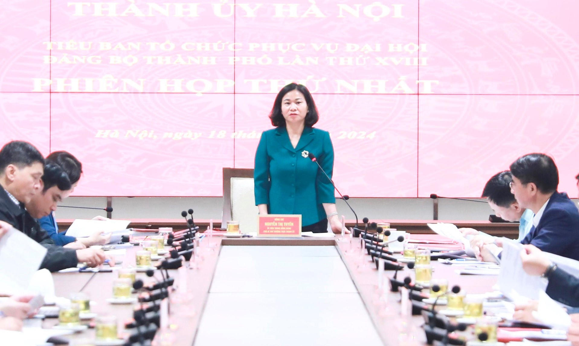 Phiên họp thứ nhất Tiểu ban tổ chức phục vụ Đại hội Đảng bộ TP Hà Nội lần thứ XVIII