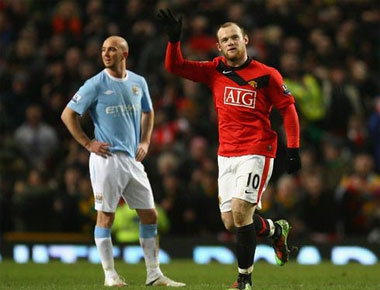 鲁尼补时绝杀曼城　曼联挺进联赛杯决赛