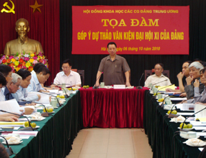 Hội đồng Khoa học các cơ quan Đảng Trung ương góp ý vào dự thảo các văn kiện Đại hội XI