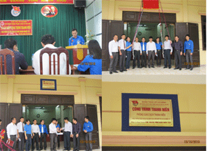 Gắn biển Công trình Thanh niên chào mừng Đại hội Đảng bộ Khối Doanh nghiệp Trung ương lần thứ nhất
