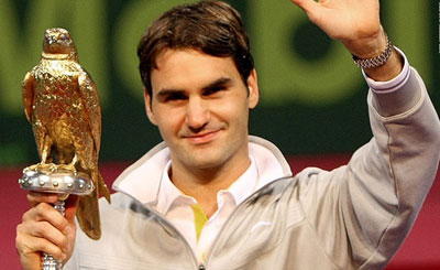 费德勒击败卫冕冠军达维坚科获卡塔尔网球公开赛冠军