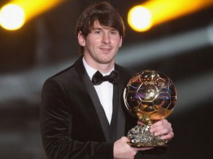 梅西意外荣膺国际足联金球奖