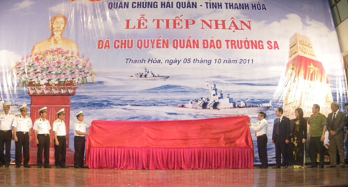 Thanh Hoá tổ chức tiếp nhận đá chủ quyền quần đảo Trường Sa