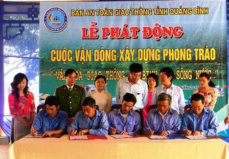 Quảng Bình Phát động “Văn hóa giao thông với bình yên sông nước”