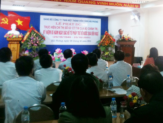 Cảng Hải Phòng Tiếp tục đẩy mạnh việc học tập và làm theo tấm gương đạo đức Hồ Chí Minh