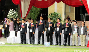 National flag hoisted in Indonesia