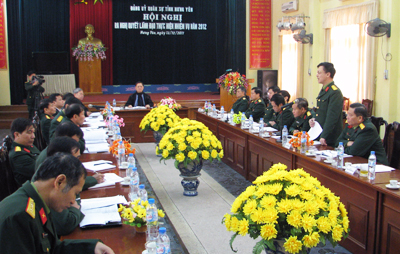 Đảng uỷ Quân sự tỉnh Hưng Yên Ra nghị quyết lãnh đạo năm 2012