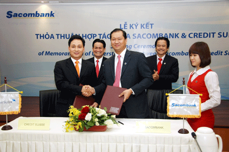 Sacombank and Credit Suisse strengthening competitiveness and promote mutual interests