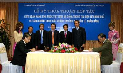 Ngân hàng Nhà nước Việt Nam và Cổng Thông tin Điện tử Chính phủ ký Thỏa thuận hợp tác
