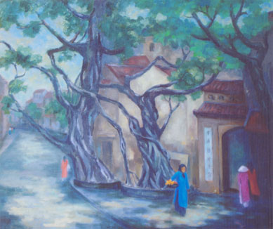 Tranh Nguyễn Ngọc Mỹ và tình yêu Hà Nội