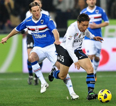 意甲综合消息：国际米兰紧追ＡＣ米兰　乌迪内斯七球大胜巴勒莫