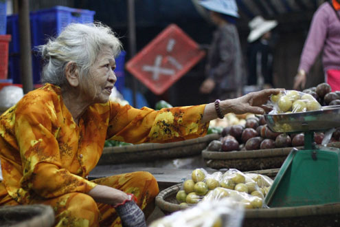 Les commerçantes du marché de Phu Hâu