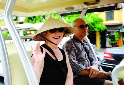 Trolley tour through Hanoi’s old streets