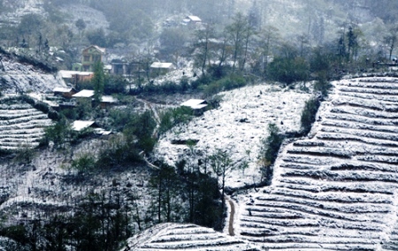 De la neige au bourg de Sapa Lao Cai