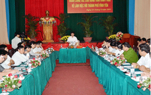 Vĩnh Yên Phát huy vai trò là trung tâm chính trị - văn hóa – xã hội của tỉnh