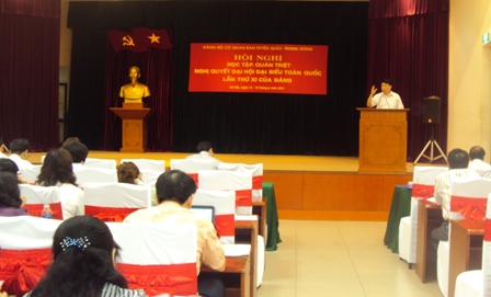 Đảng bộ cơ quan Ban Tuyên giáo Trung ương học tập, quán triệt Nghị quyết Đại hội XI của Đảng