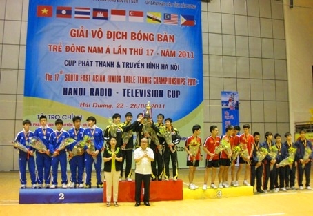 Vietnam ranks third at 17th Southeast Asian youth table tennis championships