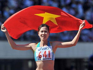 运动员张清恒在亚洲田径锦标赛上夺得一枚金牌